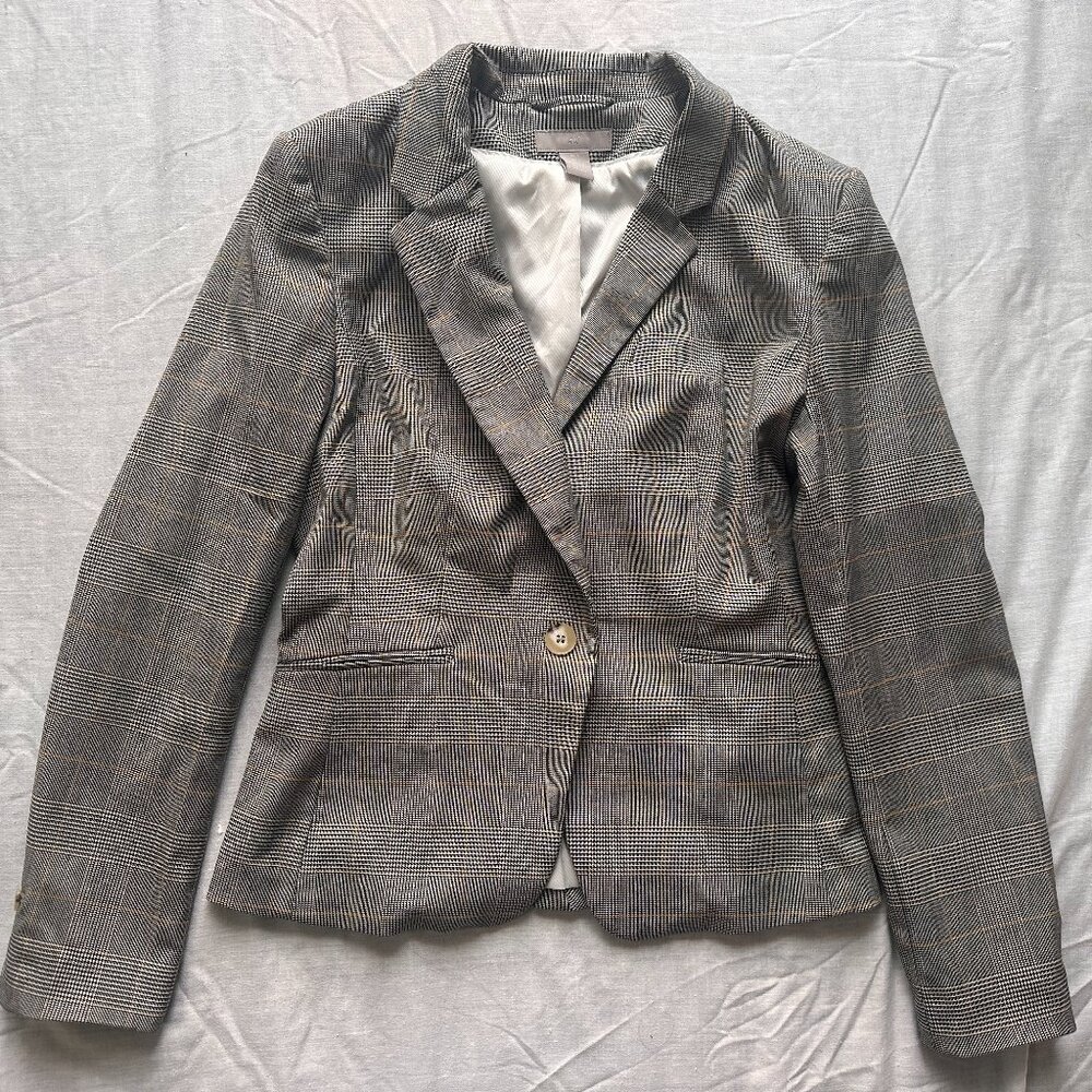 H&M Plaid Blazer Size 6